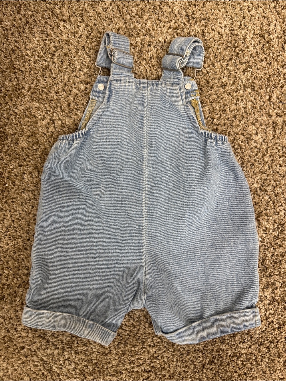 Vintage Mickey Denim Short Overalls for Kids Size 12 Months - Light Blue - Picture 5 of 5